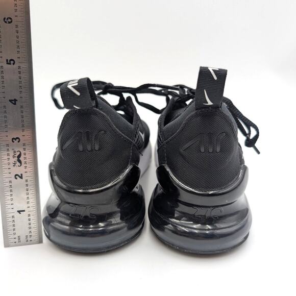 Nike Air Max 270 Sneakers Shoes Lace-Up Unisex Kids Black Size US3Y EU35 - Picture 4 of 12